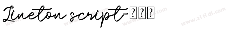 Lineton script字体转换